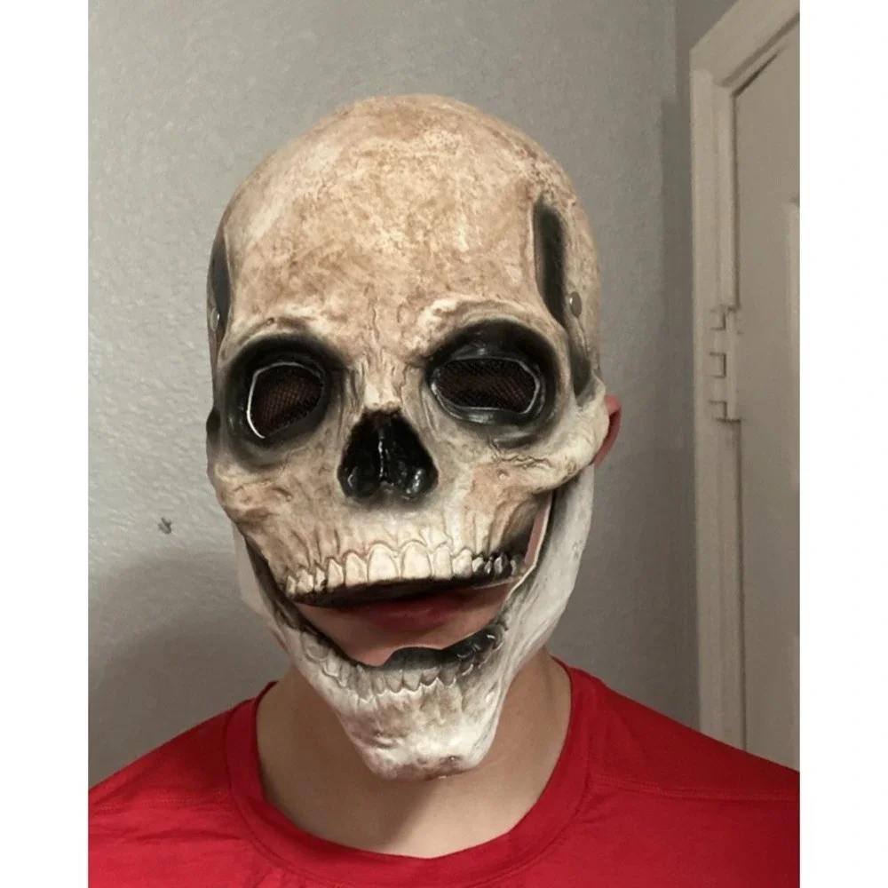 Creepy Halloween‎ Full Head Skull Mask with Moving Jaw - Costume, Cosplay & More